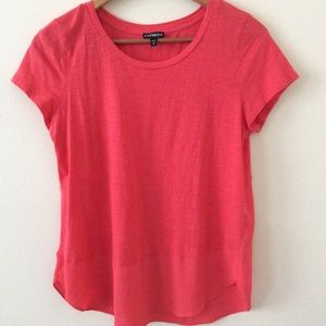 Mixed Material Tee by Express